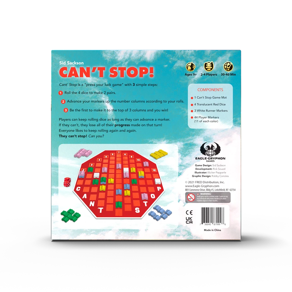 Gryphon Games Can't Stop (2021 Edition) Board Games 2 Gryphon Games Can't Stop (2021 Edition) Board Games