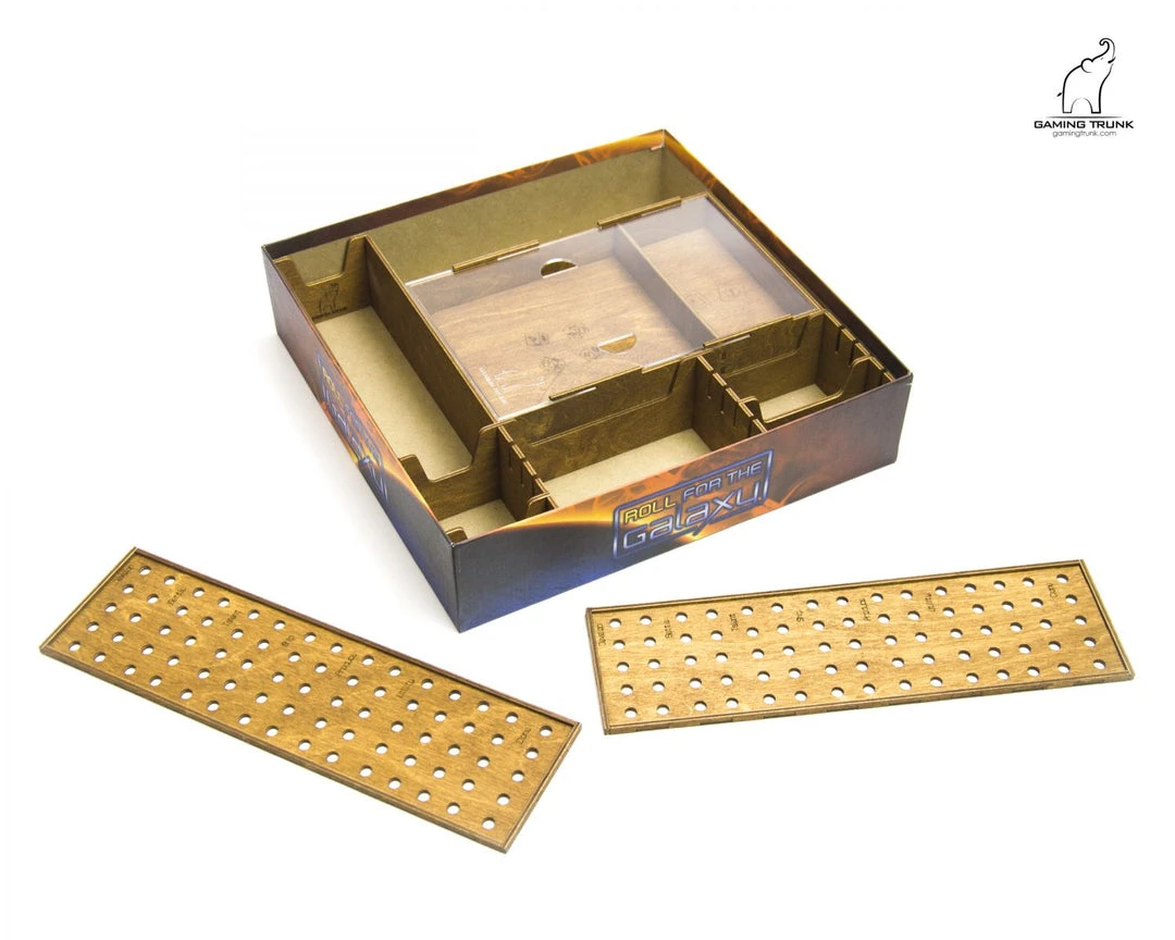 Gaming Trunk - Galactic Roll Organizer For Roll For The Galaxy (Walnut) 11 Gaming Trunk - Galactic Roll Organizer For Roll For The Galaxy (Walnut)