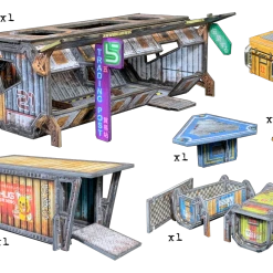 Battle Systems Ltd Board Games Battle Systems Scifi Terrain Trade Container Set (Import)