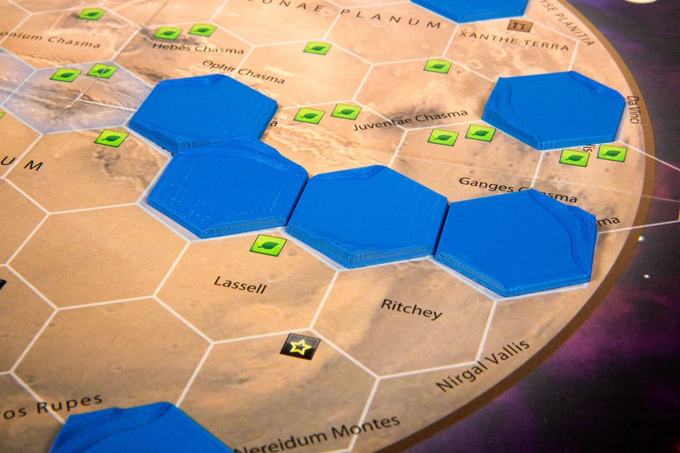 The Broken Token Broken Token - 3D Ocean Hex Tiles (9) 2 The Broken Token Broken Token - 3D Ocean Hex Tiles (9)