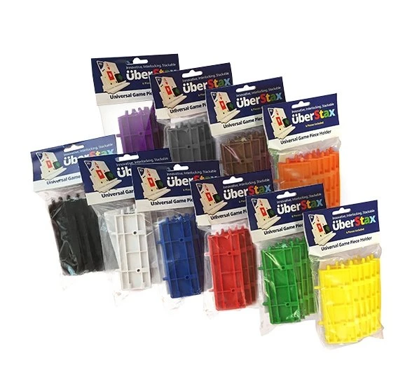 UberStax Universal Game Piece Holders (Brown) 2 UberStax Universal Game Piece Holders (Brown)