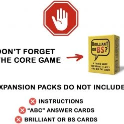 (Self-Published) Board Games Brilliant Or BS?: Brilliant And Black Expansion Pack