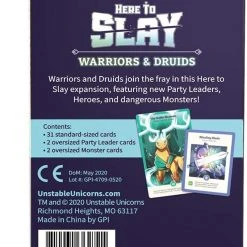 TeeTurtle Here To Slay: Warriors And Druids Expansion Pack Board Games