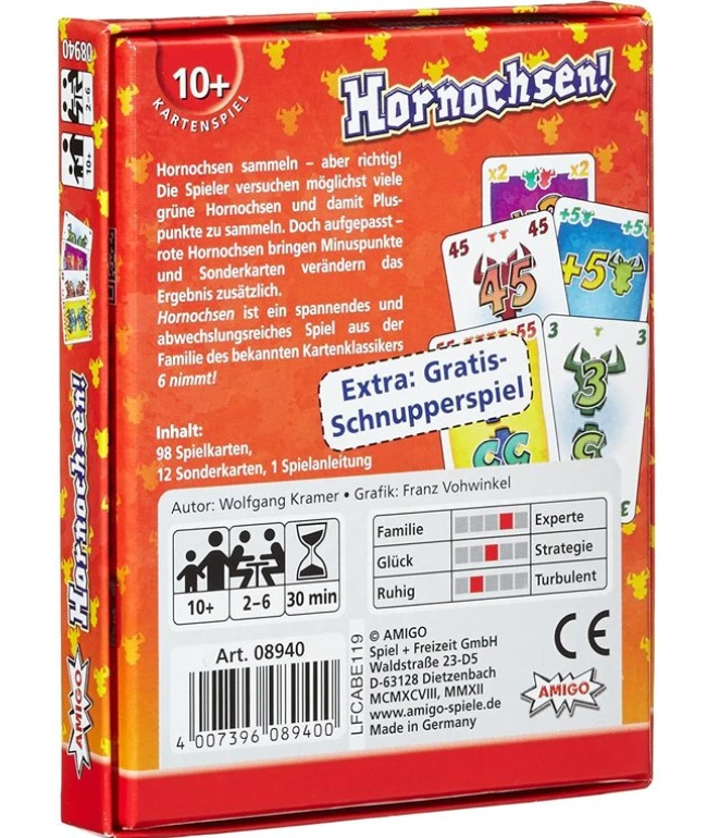 AMIGO Spiel Hornochsen! (German Import) Board Games 2 AMIGO Spiel Hornochsen! (German Import) Board Games