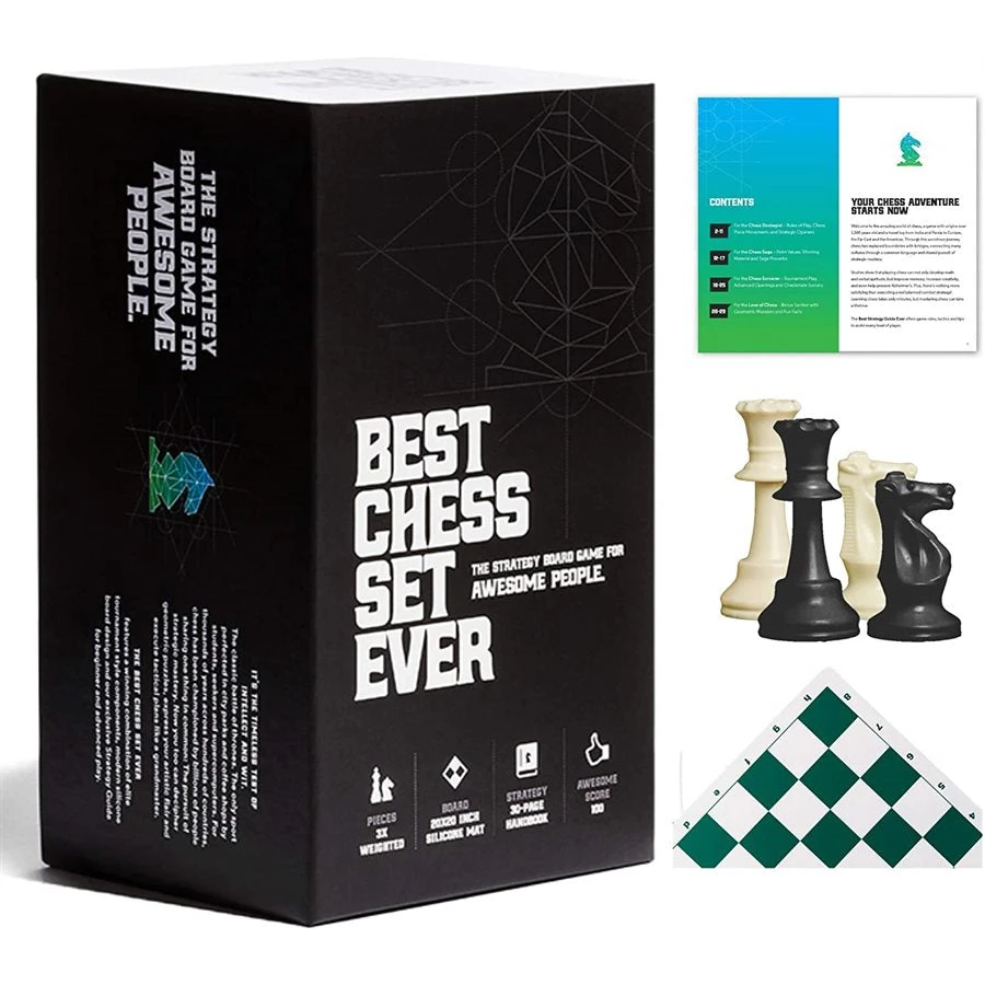 Chess Geeks Best Chess Set Ever (Standard Green) Board Games 1 Chess Geeks Best Chess Set Ever (Standard Green) Board Games
