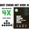 Chess Geeks Board Games Best Chess Set Ever (XL Black)