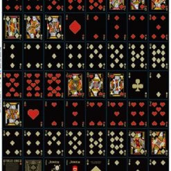 Game Salute 8-Bit Playing Cards Traditional Black And Gold Deck Board Games