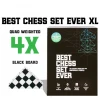 Chess Geeks Board Games Best Chess Set Ever (XL Blue)