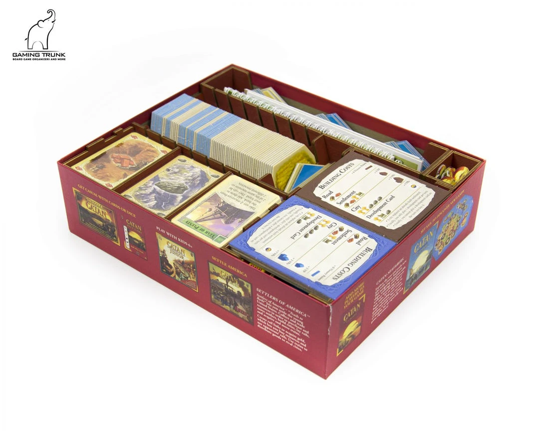 Gaming Trunk - Settlers Organizer For Catan (Walnut) 1 Gaming Trunk - Settlers Organizer For Catan (Walnut)