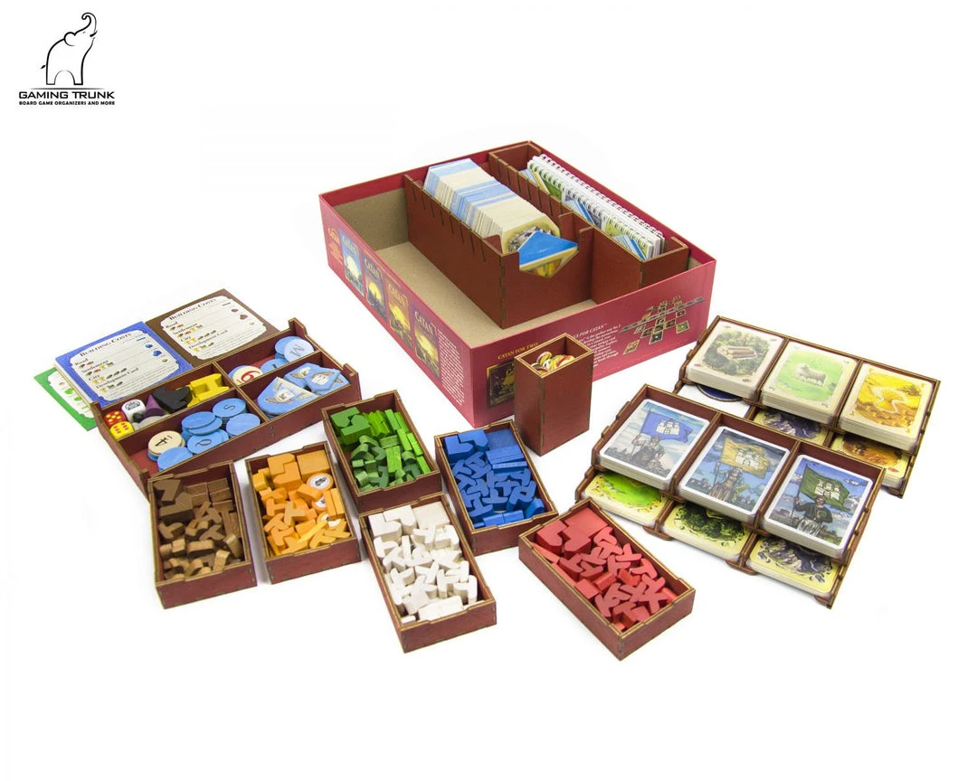 Gaming Trunk - Settlers Organizer For Catan (Unstained) 2 Gaming Trunk - Settlers Organizer For Catan (Unstained)