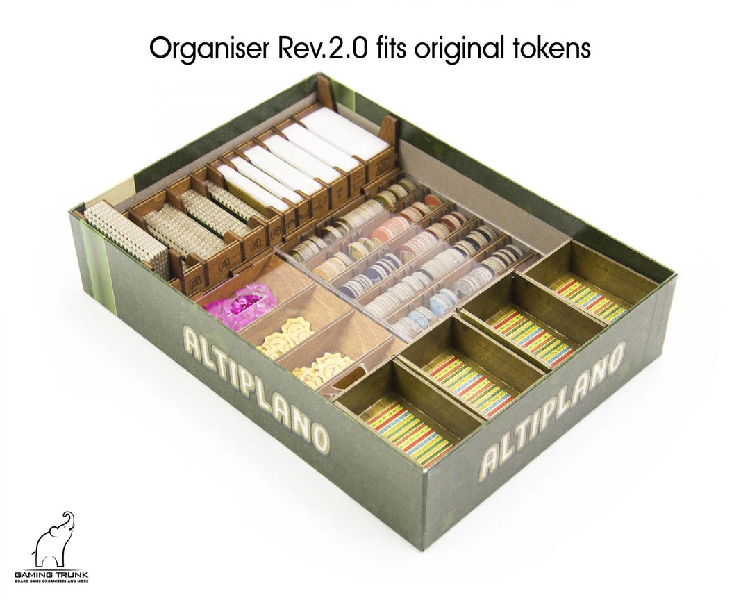 Gaming Trunk - Alpaca Organizer For Altiplano (Rev 2.1) (Walnut) 8 Gaming Trunk - Alpaca Organizer For Altiplano (Rev 2.1) (Walnut)