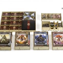 Gaming Trunk - Lion Jaws Organizer Compatible With Gloomhaven: Jaws Of The Lion (Natural Unstained)