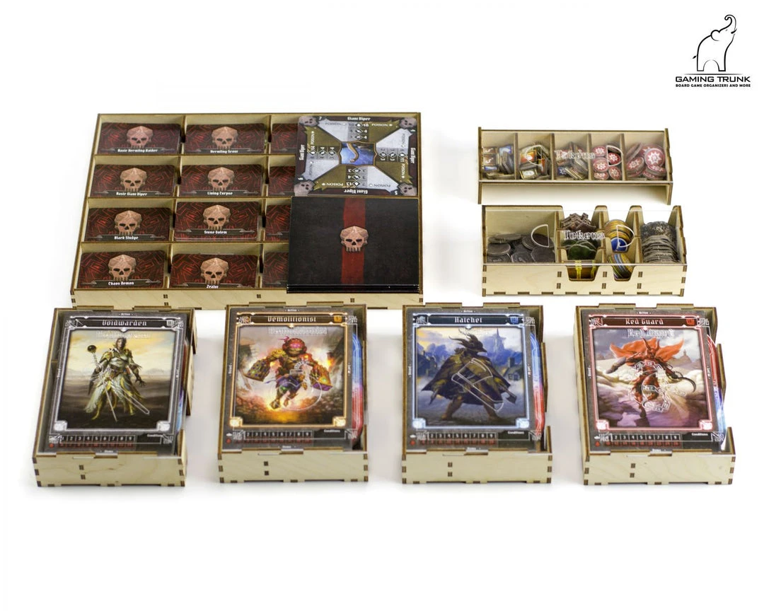 Gaming Trunk - Lion Jaws Organizer Compatible With Gloomhaven: Jaws Of The Lion (Natural Unstained) 2 Gaming Trunk - Lion Jaws Organizer Compatible With Gloomhaven: Jaws Of The Lion (Natural Unstained)