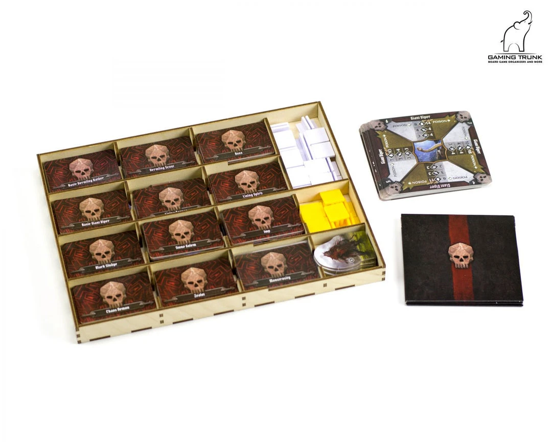 Gaming Trunk - Lion Jaws Organizer Compatible With Gloomhaven: Jaws Of The Lion (Natural Unstained) 9 Gaming Trunk - Lion Jaws Organizer Compatible With Gloomhaven: Jaws Of The Lion (Natural Unstained)