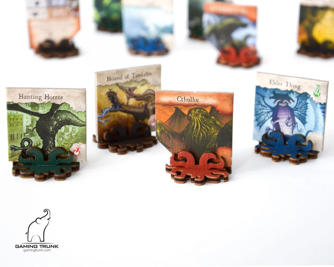 Gaming Trunk - Monster Stands For Eldritch Horror And Arkham Horror (Green) (Sets Of 5) 1 Gaming Trunk - Monster Stands For Eldritch Horror And Arkham Horror (Green) (Sets Of 5)