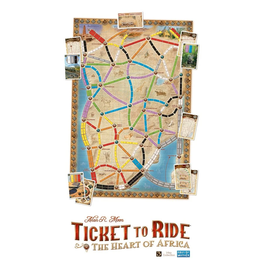 Days Of Wonder Board Games Ticket To Ride Map Collection: Volume 3 - The Heart Of Africa 2 Days Of Wonder Board Games Ticket To Ride Map Collection: Volume 3 - The Heart Of Africa