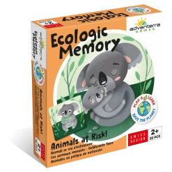 Adventerra Games Ecologic Memory: Animals At Risk! (32 Pieces)
