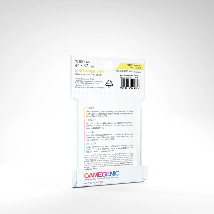 Gamegenic - Matte Mini American-Sized Sleeves (50ct) Jun 6-12, 2022 2 Gamegenic - Matte Mini American-Sized Sleeves (50ct) Jun 6-12, 2022
