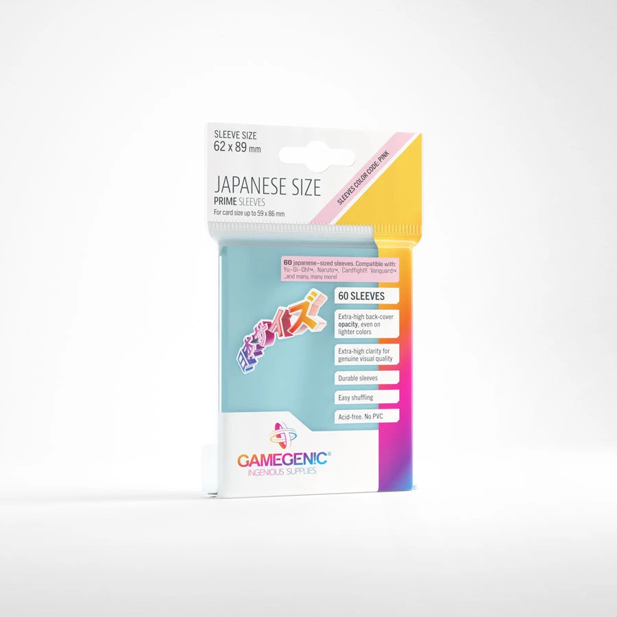 Gamegenic - Japanese Size Prime Sleeves - Clear (60ct) May 23-29, 2022 1 Gamegenic - Japanese Size Prime Sleeves - Clear (60ct) May 23-29, 2022