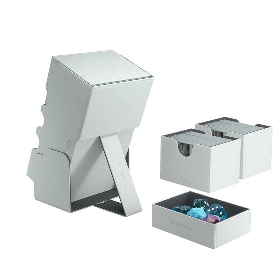 Gamegenic: Stronghold Convertible Deck Box - White (200ct) Deck Boxes 4 Gamegenic: Stronghold Convertible Deck Box - White (200ct) Deck Boxes