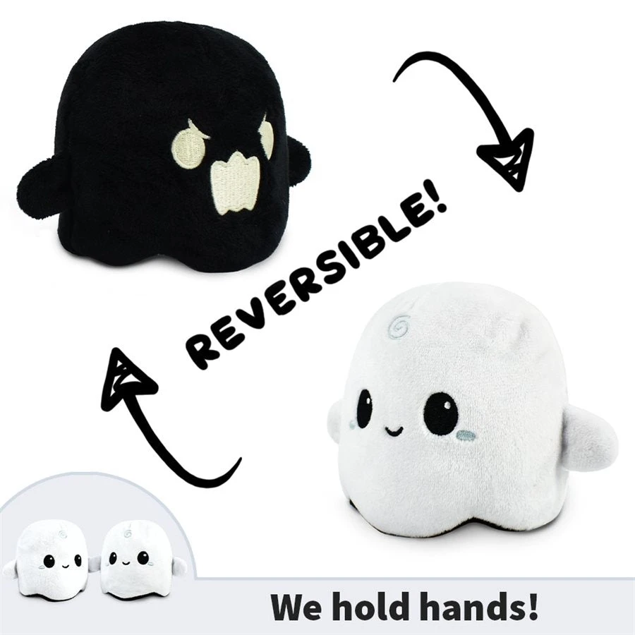 Tee Turtle May 16-22, 2022 Reversible Ghost (Happy White+Angry Black) 1 Tee Turtle May 16-22, 2022 Reversible Ghost (Happy White+Angry Black)