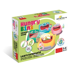 Adventerra Games Hungry Bins: Learn To Recycle (32 Pieces)