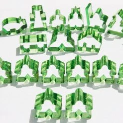 Hans Im Glück Carcassonne: Meeple - Complete Toy Figure Set (19 Pieces) (Transparent Light Green) Import Games