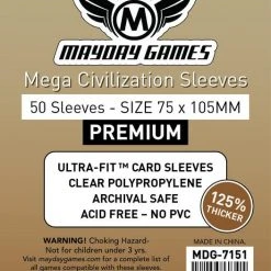 Mayday Games Mayday Sleeves - Mega Civilization Sleeves (75x105mm) - Premium May 30-Jun 5, 2022