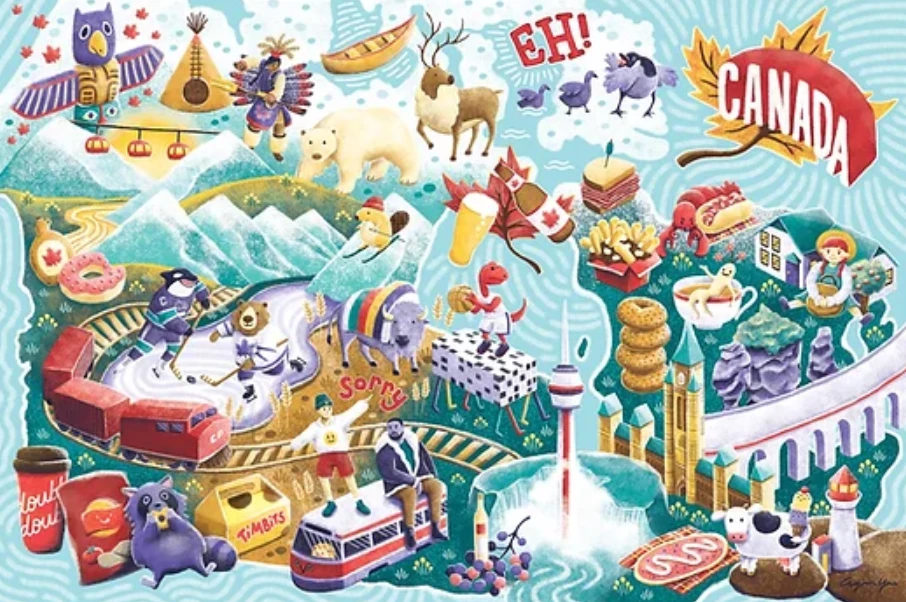 Accessories Arcadia Puzzles - Canada Eh! Jigsaw Puzzle (1000 Pieces) 1 Accessories Arcadia Puzzles - Canada Eh! Jigsaw Puzzle (1000 Pieces)
