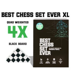 Chess Geeks Best Chess Set Ever (XL Black And Green Reversible) Board Games