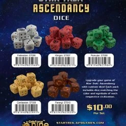 Gale Force Nine Jun 27-Jul 3, 2022 Star Trek: Ascendancy - Dice Set - Federation