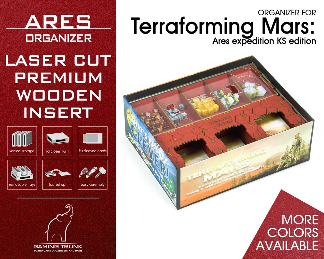 Gaming Trunk - Ares Organizer For Terraforming Mars: Ares Expedition (Red) 1 Gaming Trunk - Ares Organizer For Terraforming Mars: Ares Expedition (Red)