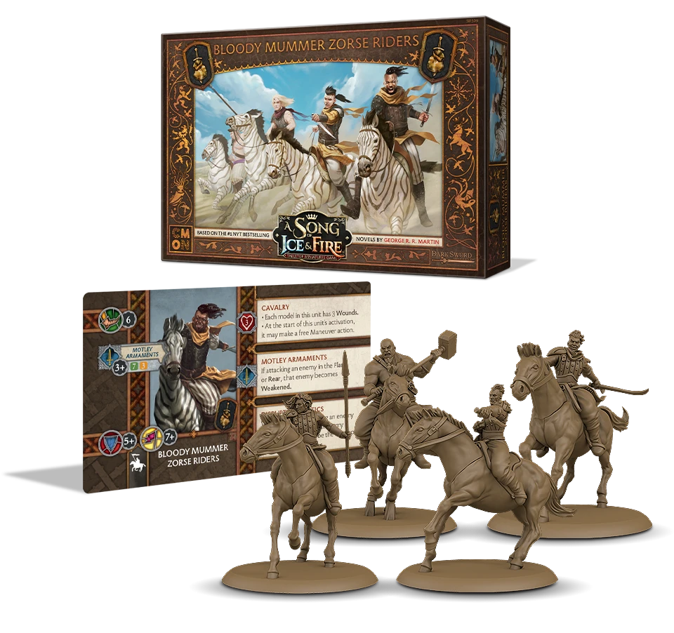 CMON Limited A Song Of Ice & Fire: Tabletop Miniatures Game - Bloody Mummer Zorse Riders 2 CMON Limited A Song Of Ice & Fire: Tabletop Miniatures Game - Bloody Mummer Zorse Riders