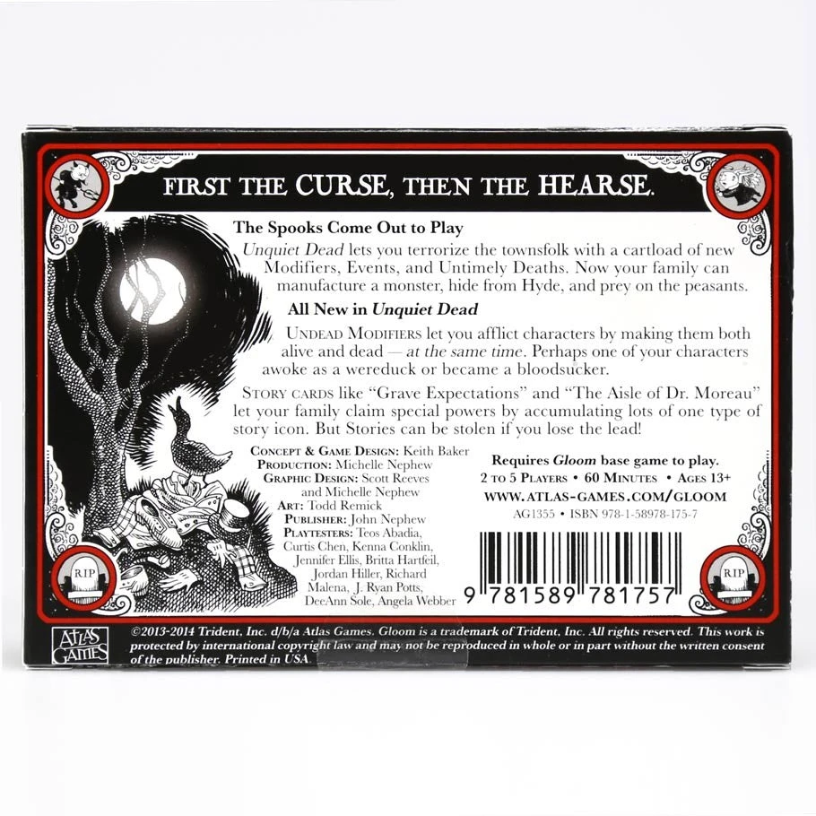 Atlas Games Board Games Gloom: Unquiet Dead (2nd Edition) 2 Atlas Games Board Games Gloom: Unquiet Dead (2nd Edition)