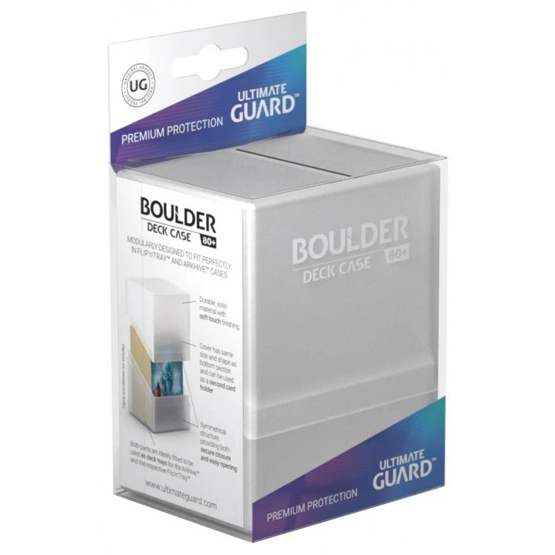 Deck Boxes Ultimate Guard - Boulder™ 80+ Deck Case Frosted (White) 4 Deck Boxes Ultimate Guard - Boulder™ 80+ Deck Case Frosted (White)
