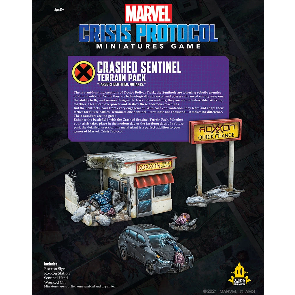Atomic Mass Games Board Games Marvel: Crisis Protocol - Crashed Sentinel Terrain Pack 3 Atomic Mass Games Board Games Marvel: Crisis Protocol - Crashed Sentinel Terrain Pack