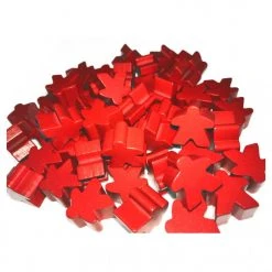 Accessories Apostrophe Games - Wooden - Meeples (Red)