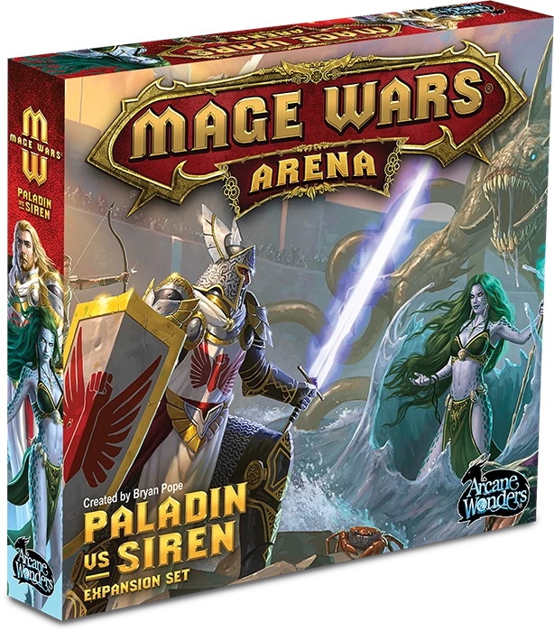 Arcane Wonders Mage Wars Arena: Paladin Vs Siren Expansion Set 1 Arcane Wonders Mage Wars Arena: Paladin Vs Siren Expansion Set