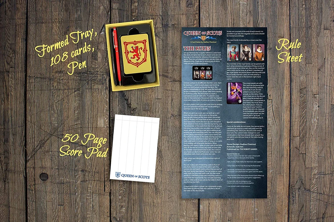 TIN ROBOT GAMES Board Games Queen Of Scots Card Game 2 TIN ROBOT GAMES Board Games Queen Of Scots Card Game