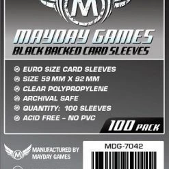 Mayday Games Mayday Sleeves - Black-Backed Euro Card Sleeves