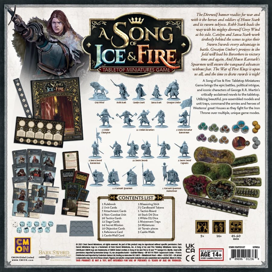 CMON Global Limited Board Games A Song Of Ice & Fire: Tabletop Miniatures Game – Stark Starter Set 2 CMON Global Limited Board Games A Song Of Ice & Fire: Tabletop Miniatures Game – Stark Starter Set