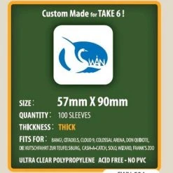 SWAN Sleeves - Card Sleeves (57 X 90 Mm) - 100 Pack, Standard USA Thick Sleeves Jun 27-Jul 3, 2022